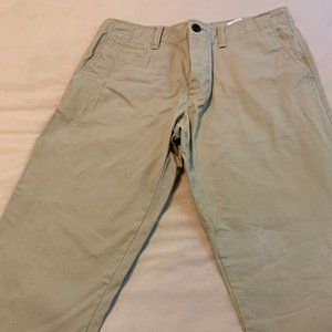 Old Navy Men's beige cotton pants broken in straight 32/34